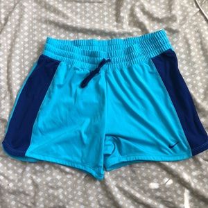 Blue nike shorts